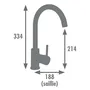 Edouard Rousseau ROU8414194270668 Mezclador de Lavabo Bicolor Negro y Cromo