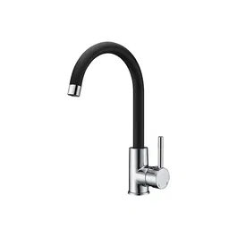 Edouard Rousseau ROU8414194270668 Mezclador de Lavabo Bicolor Negro y Cromo