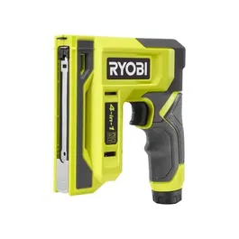 Ryobi Grapadora 4V Grapas 6-14mm Clavos 18G 15mm Incluye 1100 Grapas T50 y 250 Clavos 18G