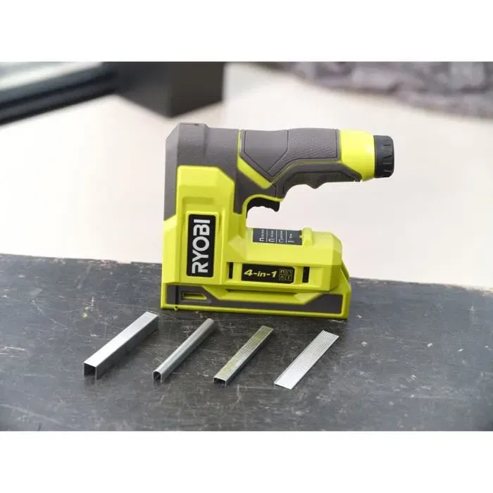Ryobi Grapadora 4V Grapas 6-14mm Clavos 18G 15mm Incluye 1100 Grapas T50 y 250 Clavos 18G Ryobi Grapadora 4V Grapas 6-14mm Clavos 18G 15mm Incluye 1100 Grapas T50 y 250 Clavos 18G
