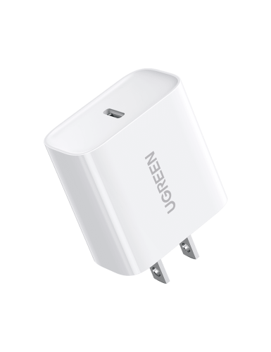 UGREEN 60450 Cargador Rápido USB C 20W Power Delivery 3.0 Blanco Universal Interior UGREEN 60450 Cargador Rápido USB C 20W Power Delivery 3.0 Blanco Universal Interior