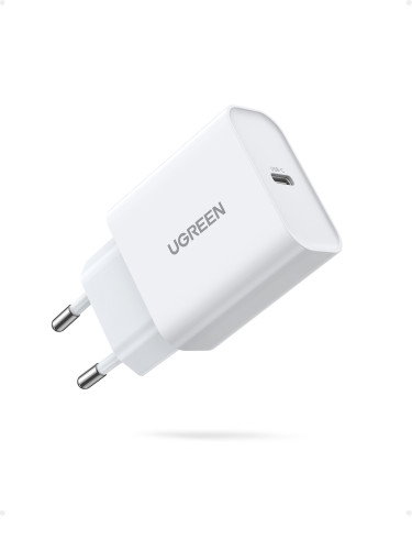 UGREEN 60450 Cargador Rápido USB C 20W Power Delivery 3.0 Blanco Universal Interior UGREEN 60450 Cargador Rápido USB C 20W Power Delivery 3.0 Blanco Universal Interior