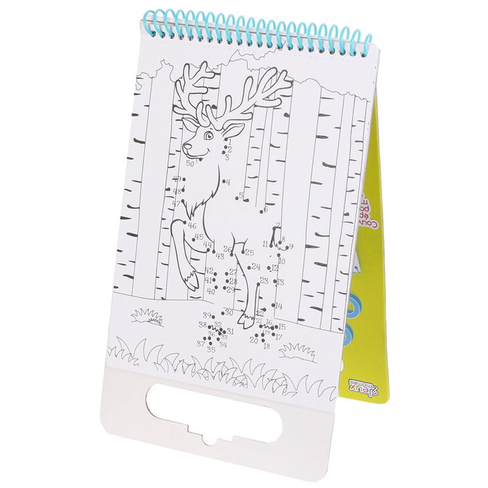 Jeux 2 momes Cuaderno para Colorear con Asa, 13 Animales, Puntos a Conectar, para Niños Mayores de 3 Años, 15x1,5xh.25 cm