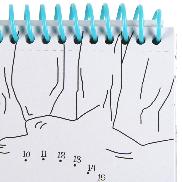 Jeux 2 momes Cuaderno para Colorear con Asa, 13 Animales, Puntos a Conectar, para Niños Mayores de 3 Años, 15x1,5xh.25 cm