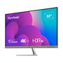 ViewSonic VX3276-4K-MHD Monitor 32" (80 cm) 4K Ultra HD 3840x2160, Panel VA, 4ms, HDR10, HDMI/DisplayPort, Altavoces, Diseño Sin Marco, Negro/Plata
