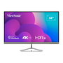 ViewSonic VX3276-4K-MHD Monitor 32" (80 cm) 4K Ultra HD 3840x2160, Panel VA, 4ms, HDR10, HDMI/DisplayPort, Altavoces, Diseño Sin Marco, Negro/Plata