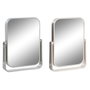DKD Home Decor Espejo Surtido Beige y Gris 15x2,5x19,2 cm (Pack de 2)