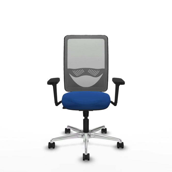 PIQUERAS Y CRESPO Silla de oficina Zulema con mecanismo Sincro, Azul y Gris