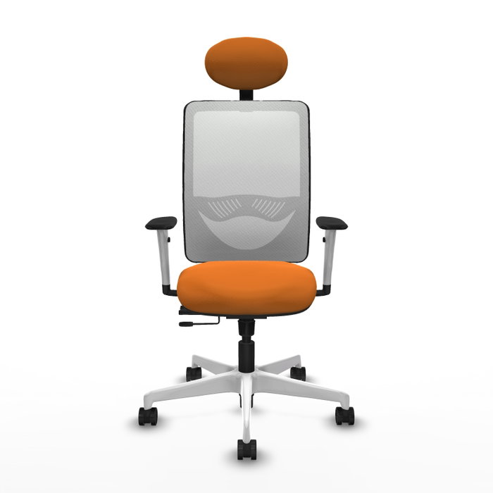 PIQUERAS Y CRESPO Silla de oficina Zulema Naranja y Blanco PIQUERAS Y CRESPO Silla de oficina Zulema Naranja y Blanco