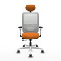 PIQUERAS Y CRESPO Silla de oficina Zulema Naranja y Blanco