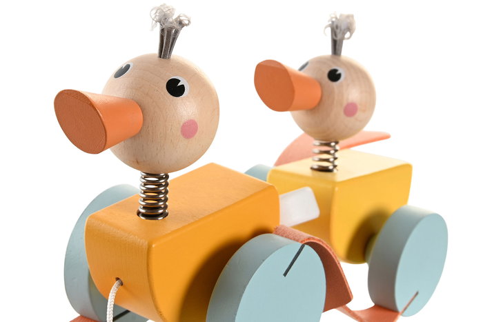 DKD Home Decor Juguete Multicolor Animales Madera Hecho a Mano Movimiento 9 x 12 x 19 cm