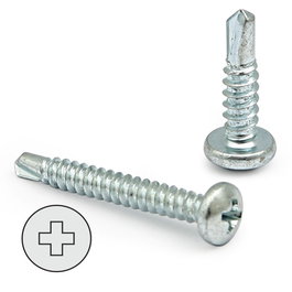 DUVER Tornillo Broca Rosca Chapa Cabeza Redonda Larga R/Chapa 19Mm Ø Rosca Chapa 3.9Mm (Set 500)