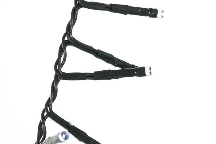 DKD Home Decor Luces de Navidad Led Blancas 100 Bombillas 1000 cm PVC con Enchufe IP44 Exterior