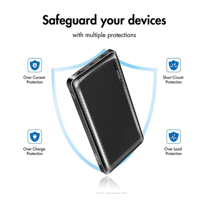 LogiLink Mobile Power Bank 10.000 mAh LiPo Negro