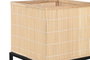 DKD Home Decor Macetero Scandi Natural Negro Metal Bambú 28 x 80 x 28 cm Set de 3