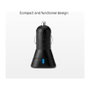 SBS Cargador de coche 12W 2x USB-A 2,4A Negro