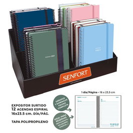 SENFORT Agenda Anual 2027 Espiral 160x235 mm Surtido
