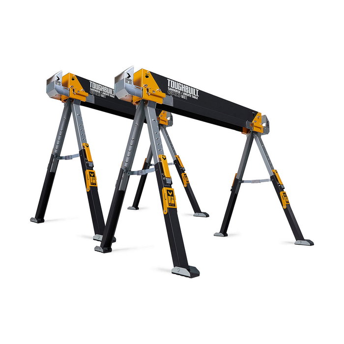 Toughbuilt Caballetes portátiles y mesa de trabajo C700, 2 uds