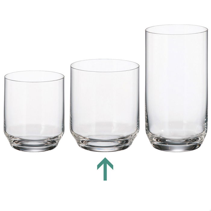 Crystalite Bohemia Vaso 350 Ml Ines-Ara Titanium Crystal Glass (6 Unidades)