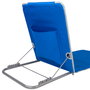 Aktive Esterilla de playa plegable con respaldo reclinable, cojín y bolsillo azul