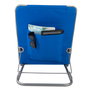 Aktive Esterilla de playa plegable con respaldo reclinable, cojín y bolsillo azul