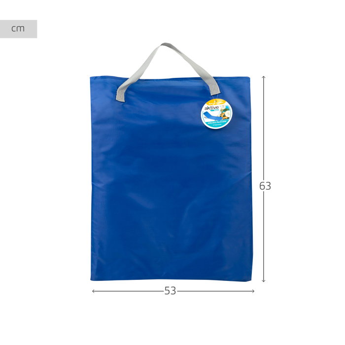 Aktive Esterilla de playa plegable con respaldo reclinable, cojín y bolsillo azul