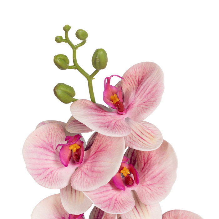 Flor Orquídea Rosa Goma Decoración 96 cm (Set de 6)
