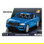 Cobi Skoda Octavia RS Kit de Construcción, 2405 Piezas, Escala 1:12, Modelo 385x165x125 mm, para Mayores de 10 Años, Color Negro y Azul