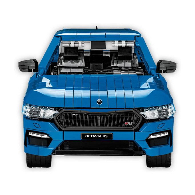 Cobi Skoda Octavia RS Kit de Construcción, 2405 Piezas, Escala 1:12, Modelo 385x165x125 mm, para Mayores de 10 Años, Color Negro y Azul