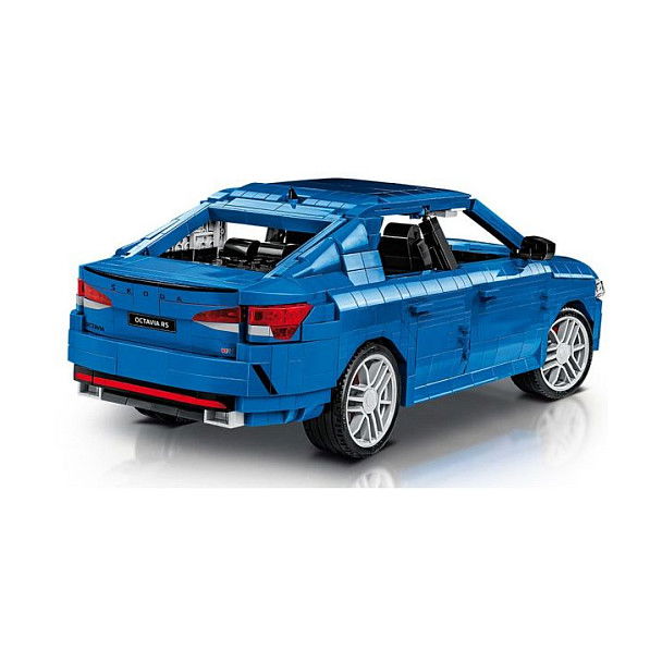 Cobi Skoda Octavia RS Kit de Construcción, 2405 Piezas, Escala 1:12, Modelo 385x165x125 mm, para Mayores de 10 Años, Color Negro y Azul