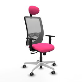 PIQUERAS Y CRESPO Silla de oficina Zulema Rosa con mecanismo Sincro