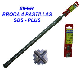 SIFER Broca 4 Pastillas SDS-Plus 8x110 mm