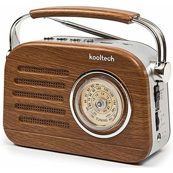 Radio Portátil Bluetooth Kooltech Retro AM/FM Radio Portátil Bluetooth Kooltech Retro AM/FM