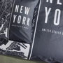 Today JAVA Juego de cama 240x220 cm Estampado New York Negro