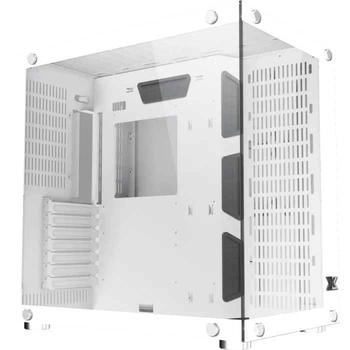 Xigmatek Aquarius Plus Arctic ARGB Caja PC Mid Tower ATX/Micro ATX/Mini-ITX 7 Ventiladores ARGB Doble Vidrio Templado Sin Fuente Blanco