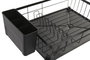 DKD Home Decor Escurreplatos de Metal y PP con Desagüe, Negro