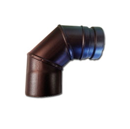 Codo vitrificado para estufa de pellets 80 mm a 90º PVC08090