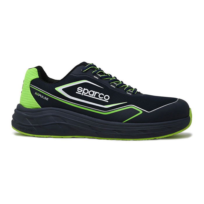 Sparco Calzado de Seguridad Impulse ESD S1PS Azul Marino/Verde Flúor T-42 Transpirable