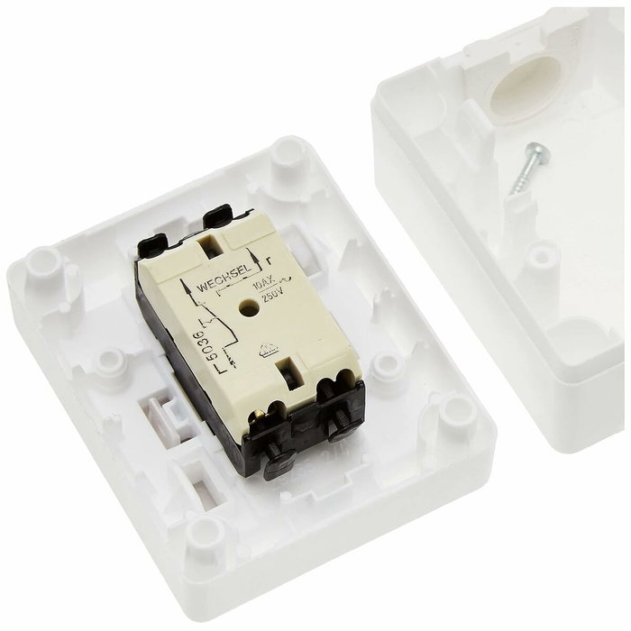 Kopp Interruptor conmutador de superficie 10ax 250v~ Blanco