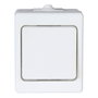 Kopp Interruptor Conmutador de Superficie 10AX 250V~ Blanco IP44