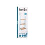 BERILO Estantería Escalera 3 Estantes Bambú Azul
