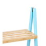 BERILO Estantería Escalera 3 Estantes Bambú Azul