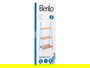 Berilo Estanteria Escalera 3 Estantes Bambu y Madera Pino Azul Natural 40.3 x 81.5 x 30 cm