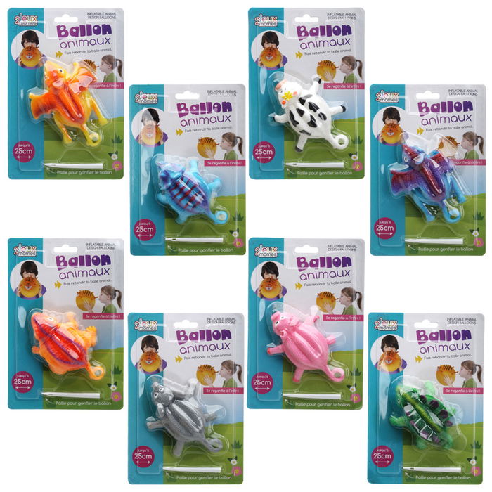 Jeux 2 momes Pelota Hinchable Animal Reutilizable 25 cm