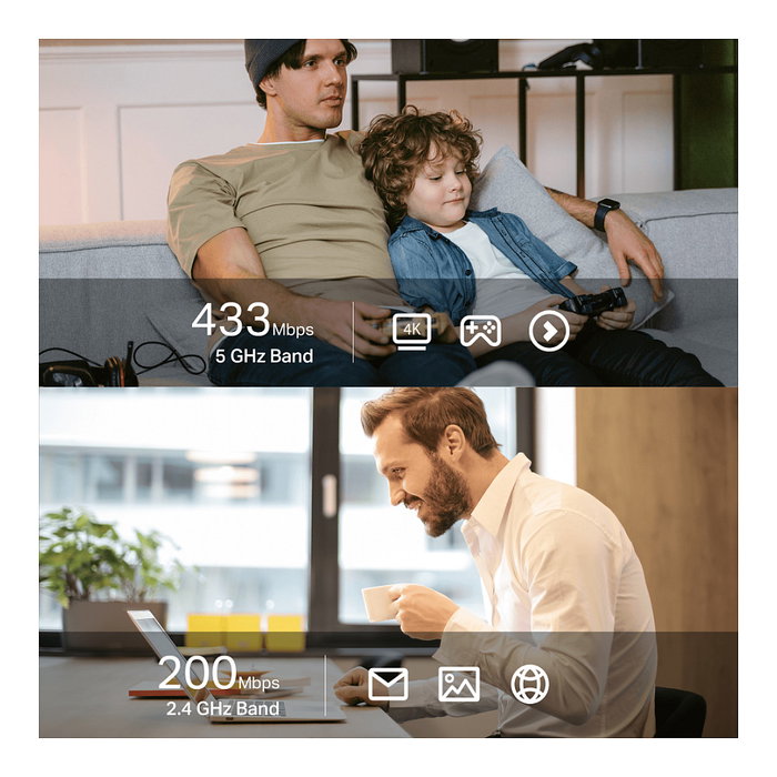 TP-Link Archer T2UB Nano - Adaptador USB WiFi AC433 y Bluetooth 4.2 para PC/Portátil, Negro, Plug and Play, Wi-Fi 5 (802.11ac), 433 Mbps