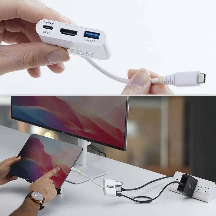 StarTech.com Dock Hub Multipuertos USB Tipo C a HDMI Blanco