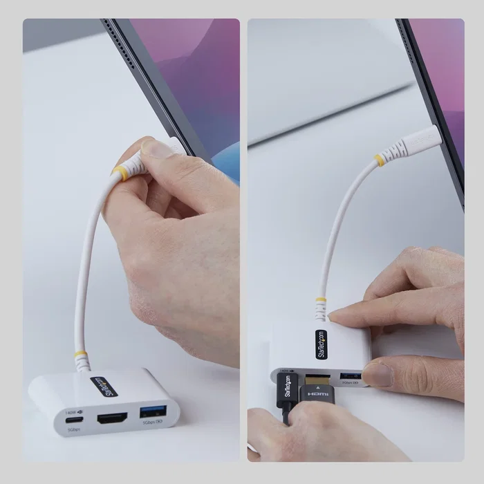StarTech.com Dock Hub Multipuertos USB Tipo C a HDMI Blanco