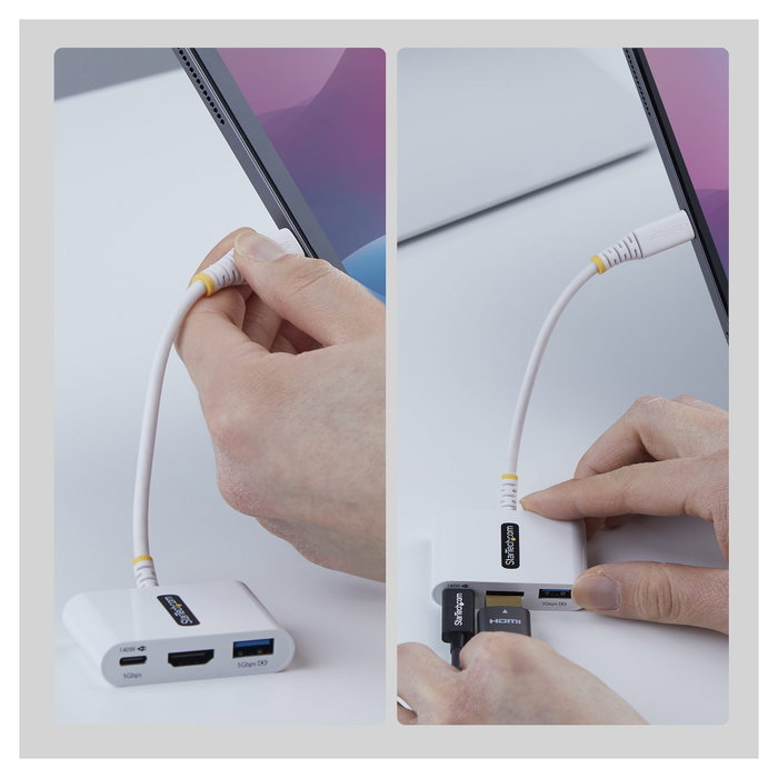 StarTech.com Dock Hub Multipuertos USB Tipo C a HDMI Blanco