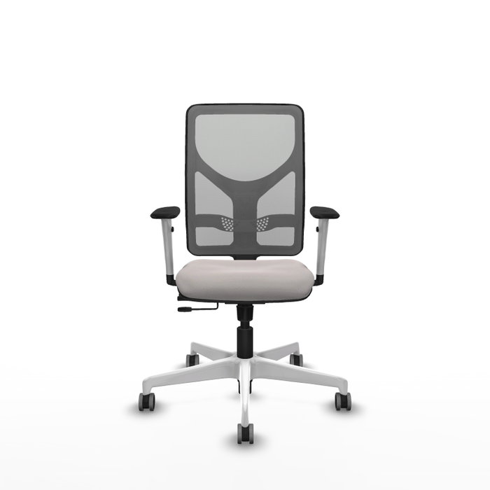PIQUERAS Y CRESPO Silla de oficina Motilla Sincro/Traslack Blanco y Gris