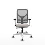 PIQUERAS Y CRESPO Silla de oficina Motilla Sincro/Traslack Blanco y Gris